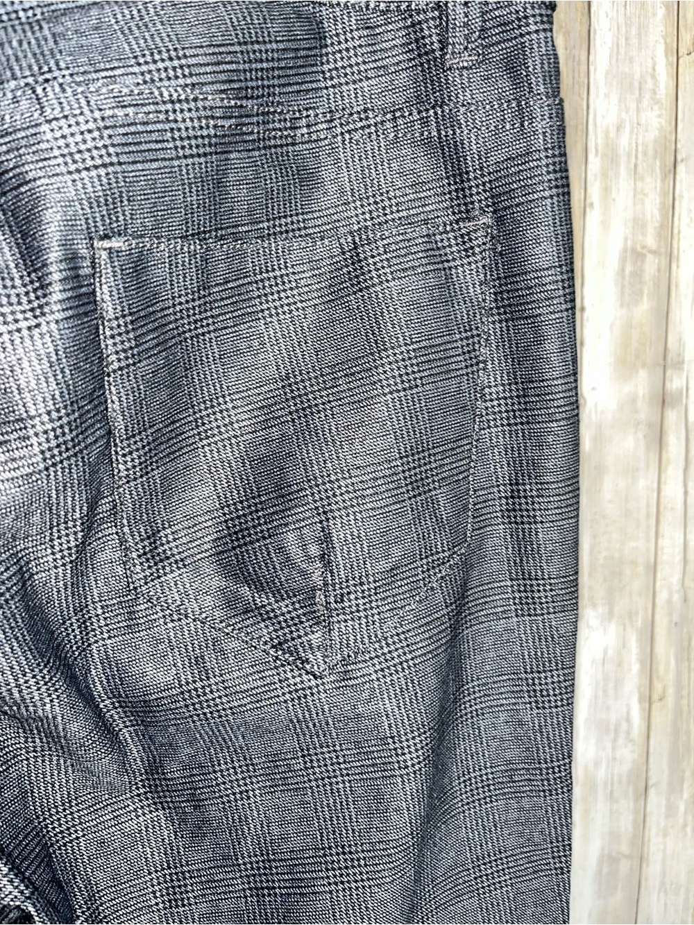 Zara Plaid Skinny Pants NWT Size 34 High Rise Gray Check Career Work Pants - Picture 6 of 6